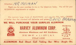 Harvey Aluminum Corp. Postcard