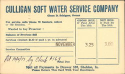 Culligan Soft Water Service Company Sheldon, IA Postcard Postcard Postcard