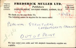 Frederick Muller Ltd., Publishers London, England Postcard Postcard Postcard