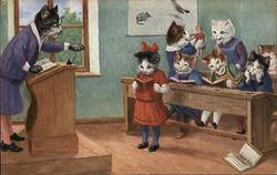 Cats in a Classroom with Cross Cat Teacher Cats in a Classroom with Cross Cat Teacher