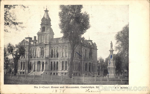 Court House and Monument Cambridge Illinois