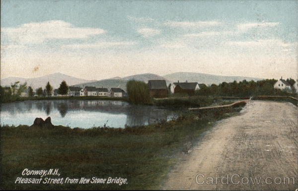 Pleasant Street from New Stone Bridge Conway New Hampshire