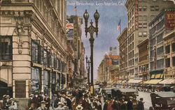 View of Busy Broadway Postcard