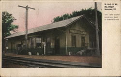 B. & O.S.W. Ry. Depot Sumner, IL Postcard Postcard Postcard