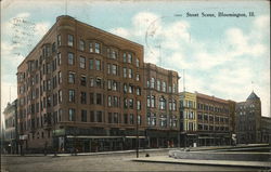 Street Scene Bloomington, IL Postcard Postcard Postcard