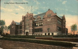 Irving School Building Postcard