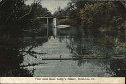 View West From Kelly's Island Belvidere, IL Postcard Postcard Postcard