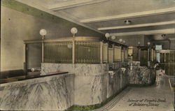 Interior of People's Bank Postcard