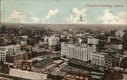 View of City from Ford Building Detroit, MI Postcard Postcard Postcard