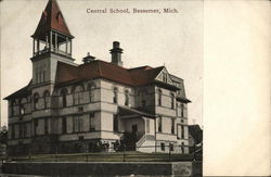 Central School Bessemer, MI Postcard Postcard Postcard