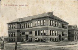Chas. Briggs School Laurium, MI Postcard Postcard Postcard