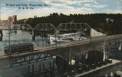 Bridges and Falls, H.&W. Co. Waterville, ME Postcard Postcard Postcard