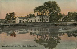 The Old Mill Bridge and Pond Kennebunkport, ME Postcard Postcard Postcard