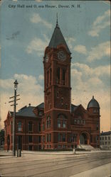 City Hall and Opera House Dover, NH Postcard Postcard Postcard