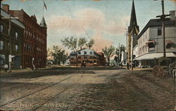 View of Bank Square Laconia, NH Postcard Postcard Postcard