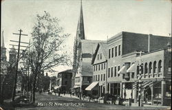 Looking Along Main Street Postcard