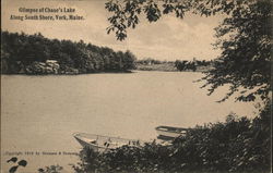 Glimpse of Chase's Lake, Along South Shore Postcard