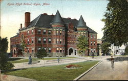 High School Building Lynn, MA Postcard Postcard Postcard