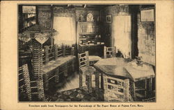 Furniture Made From Newspapers Postcard