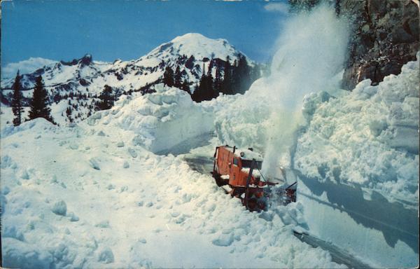 Snow Plow in the Cascades Washington