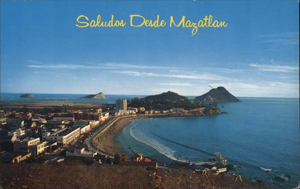 Panoramic View of Town and Beach Mazatlan Mexico