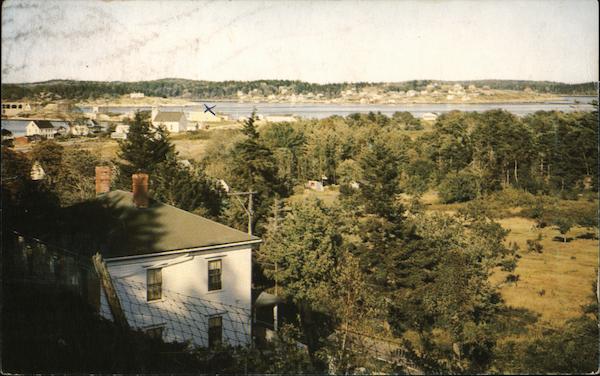 Village and Bay Point from Sabino Hill Popham Beach Maine