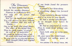 The Dinosaur by Bert Leston Taylor The Dinosaur by Bert Leston Taylor