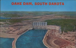 Oahe Dam Pierre, SD Postcard Postcard Postcard