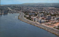 Aerial View of Section of the City San Juan, PR Puerto Rico Postcard Postcard Postcard