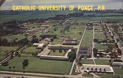 Air View of Catholic University Postcard
