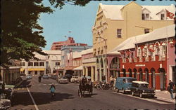 Looking West along Front Street Postcard
