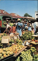 Market Day St. George's, Grenada Caribbean Islands Postcard Postcard Postcard
