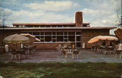 Outside Dining Patio at Bluestone Service Area Hinton, WV Postcard Postcard Postcard