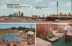 Starlite Motel Spokane, WA Postcard Postcard Postcard