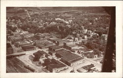 Business District as Seen From the Air Postcard