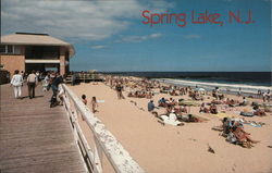 Beach at Spring Lake New Jersey Postcard Postcard Postcard