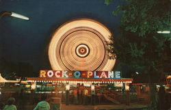 Rock-O-Plain, LeSourdsville Lake Amusement Park Postcard