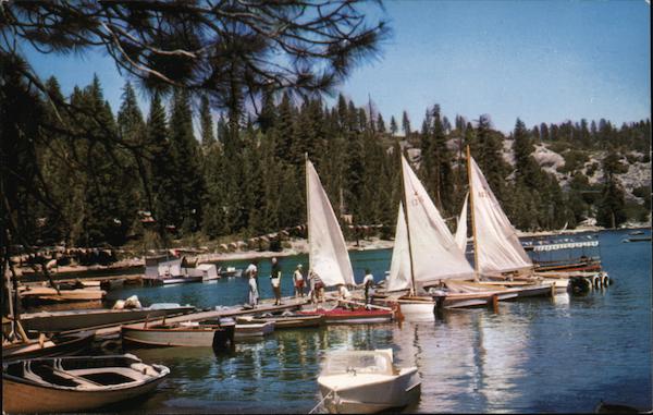Sailboats at Beautiful Pinecrest Lake California Nellie Goolsby