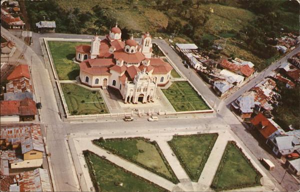 Aerial View of Church of Los Angeles Cartago Costa Rica