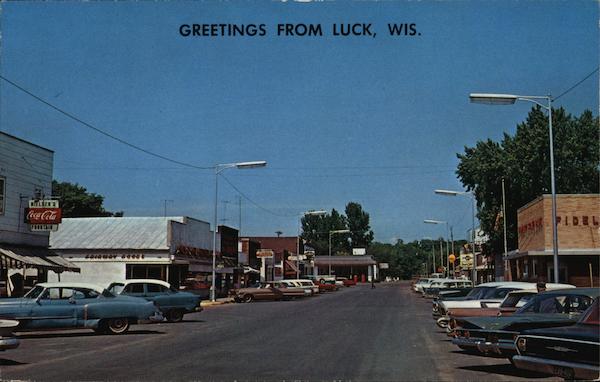 Street Scene Luck Wisconsin