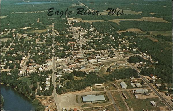 Aerial View of Town Eagle River Wisconsin