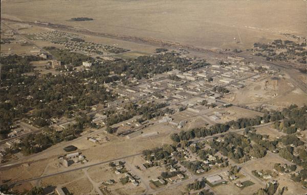 Aerial View of Town Pasco Washington Cal Herbert