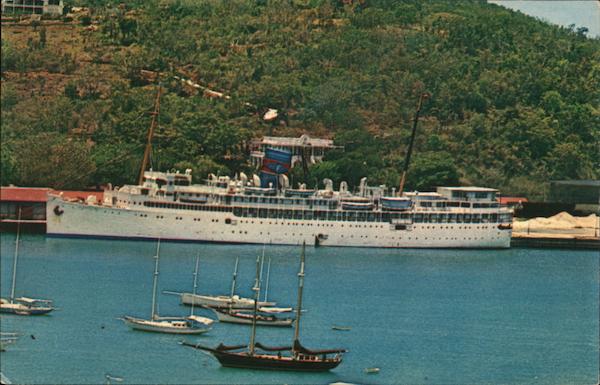 S.S. Evangeline, Eastern Steamship Corp., Gen'l Agents, Pier 3 Miami Florida