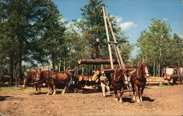 Loading Logs with Jammer Historyland Hayward Wisconsin