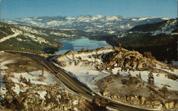 Donner Lake and Highway California Postcard Postcard Postcard