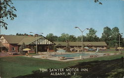 Tom Sawyer Motor Inn Albany, NY Postcard Postcard Postcard