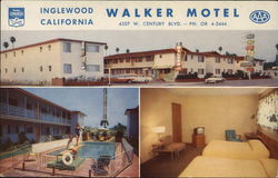 Walker Motel Inglewood, CA Postcard Postcard Postcard