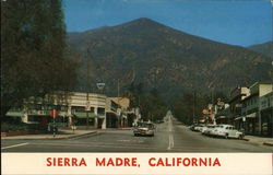 Looking Along Baldwin Ave. Sierra Madre, CA Postcard Postcard Postcard