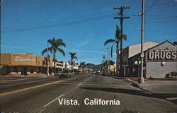 Street Scene Vista, CA Postcard Postcard Postcard