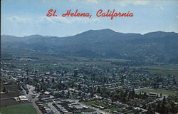Aerial View of Town Saint Helena, CA Postcard Postcard Postcard